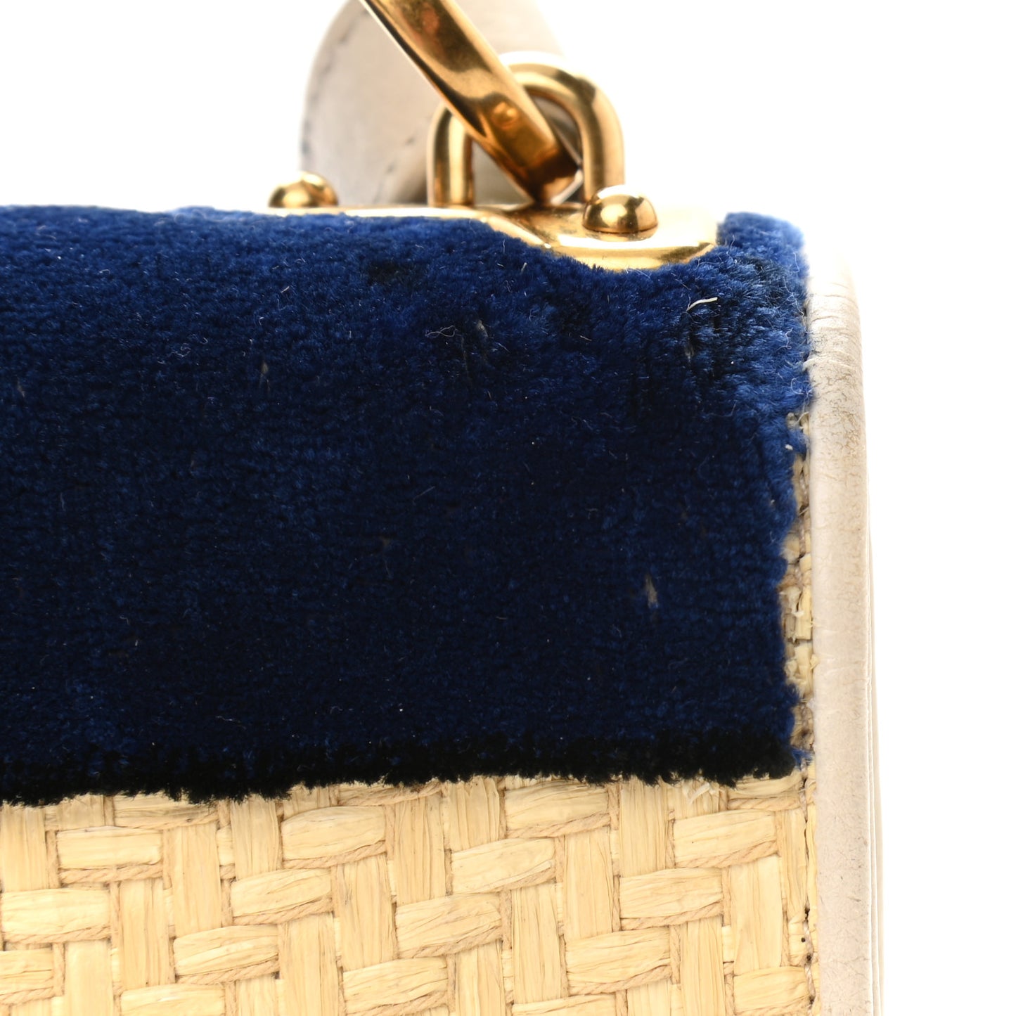 Velvet Straw Cahier Shoulder Bag Naturale Talco