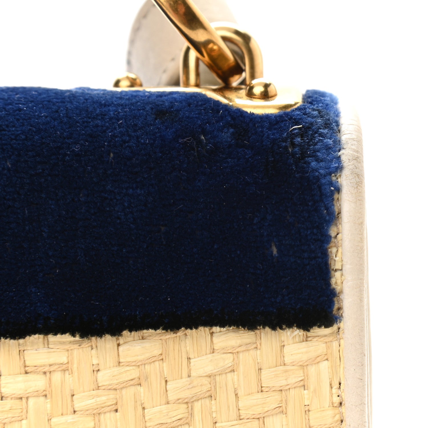 Prada Velvet Straw Cahier Shoulder Bag Naturale Talco 10 of 12