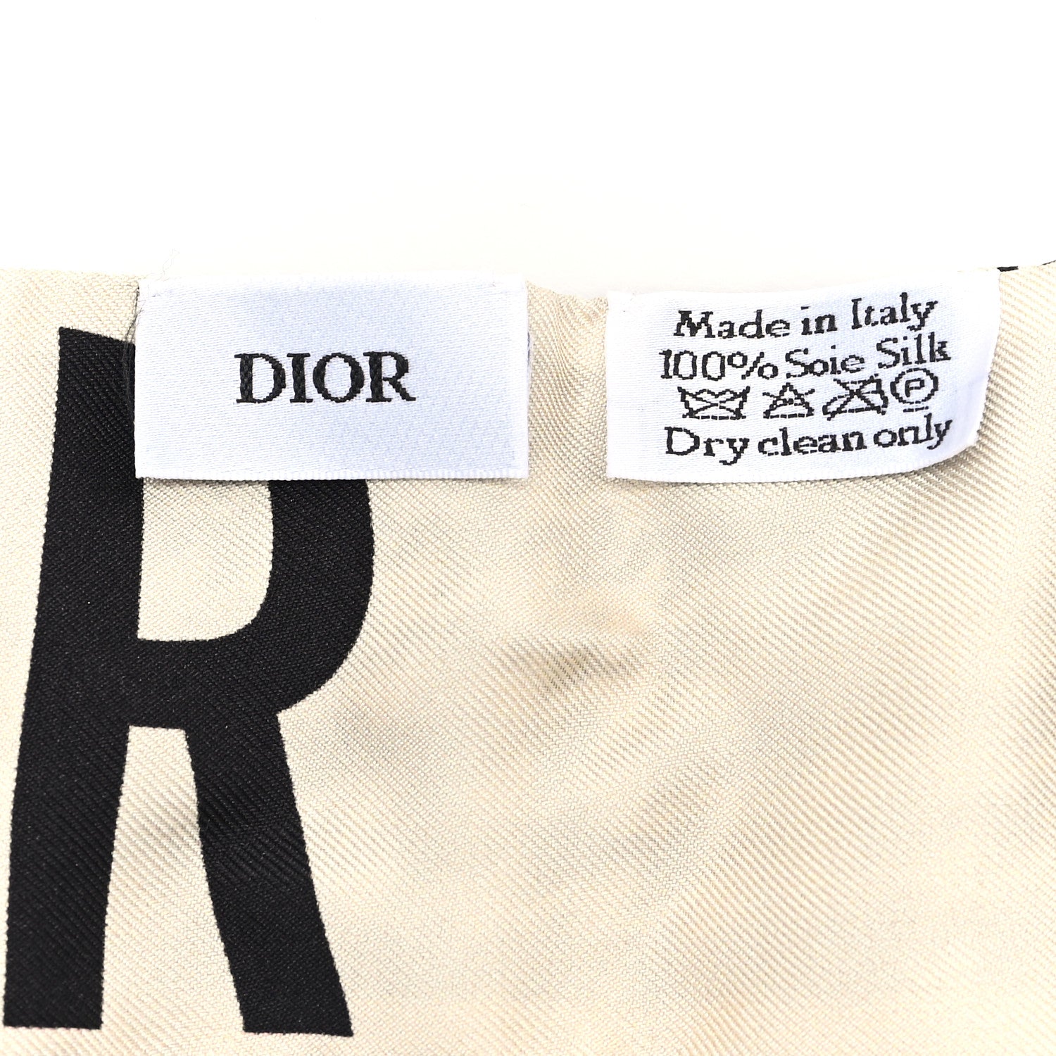 Christian Dior Silk 30 Montaigne Mitzah Scarf Black White 3 of 3