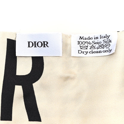 Christian Dior Silk 30 Montaigne Mitzah Scarf Black White 3 of 3