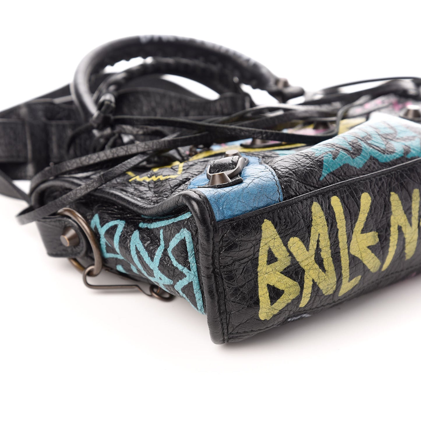 Agneau Arena Graffiti All Over Classic Hardware Mini City Black Multicolor