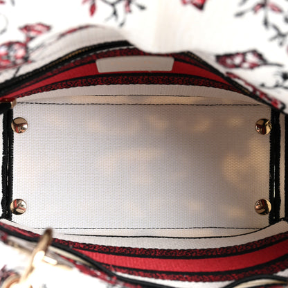 Christian Dior Canvas Le Coeur En Fleurs Embroidered Medium Lady D-Lite White Multicolor 5 of 8