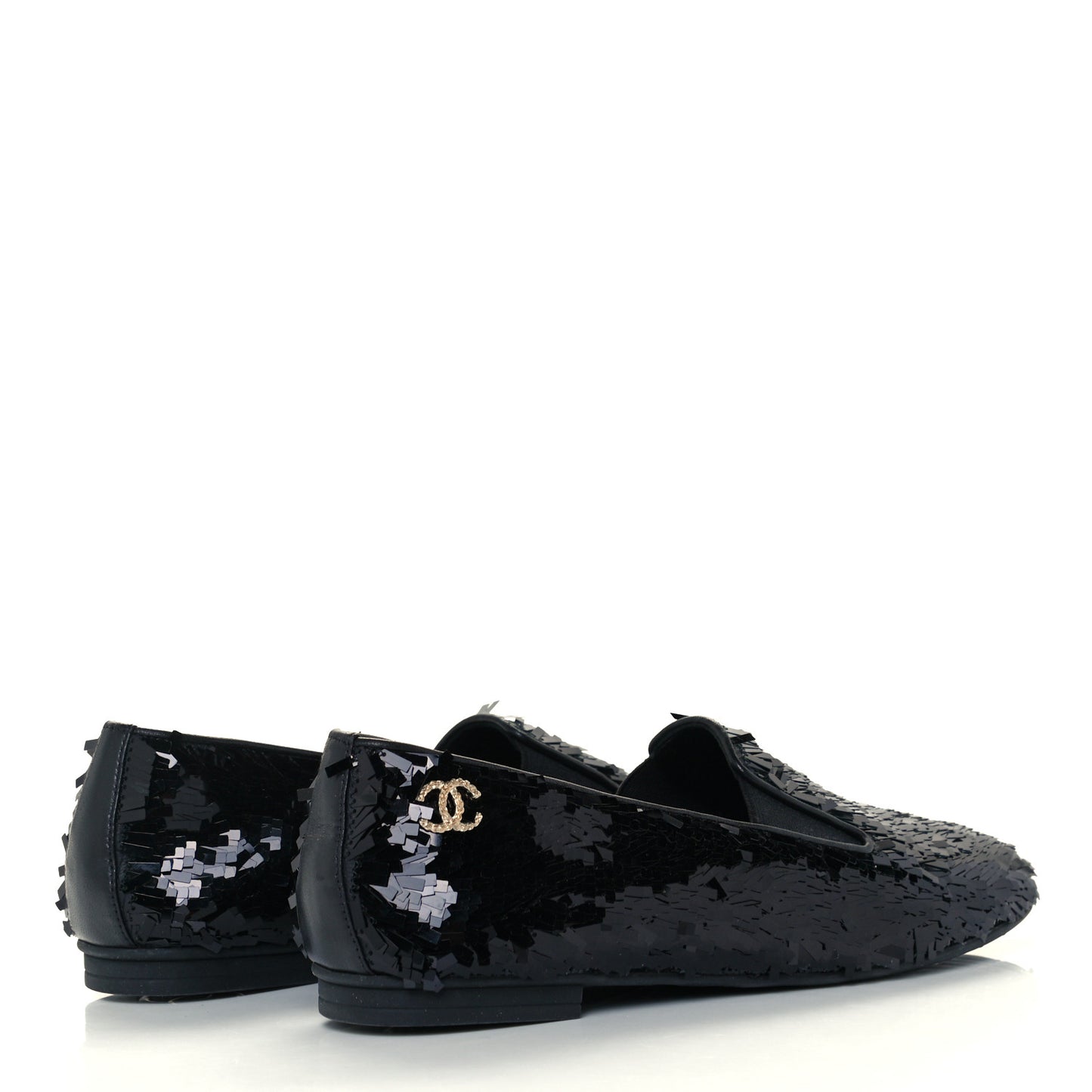 Sequin CC Loafers 37.5 Black