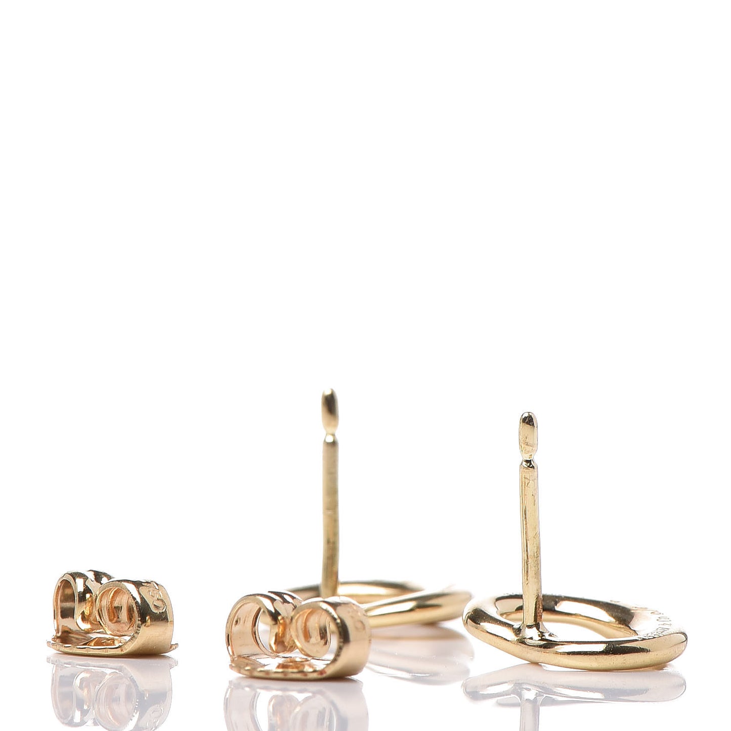 18K Yellow Gold 11mm Elsa Peretti Open Heart Earrings