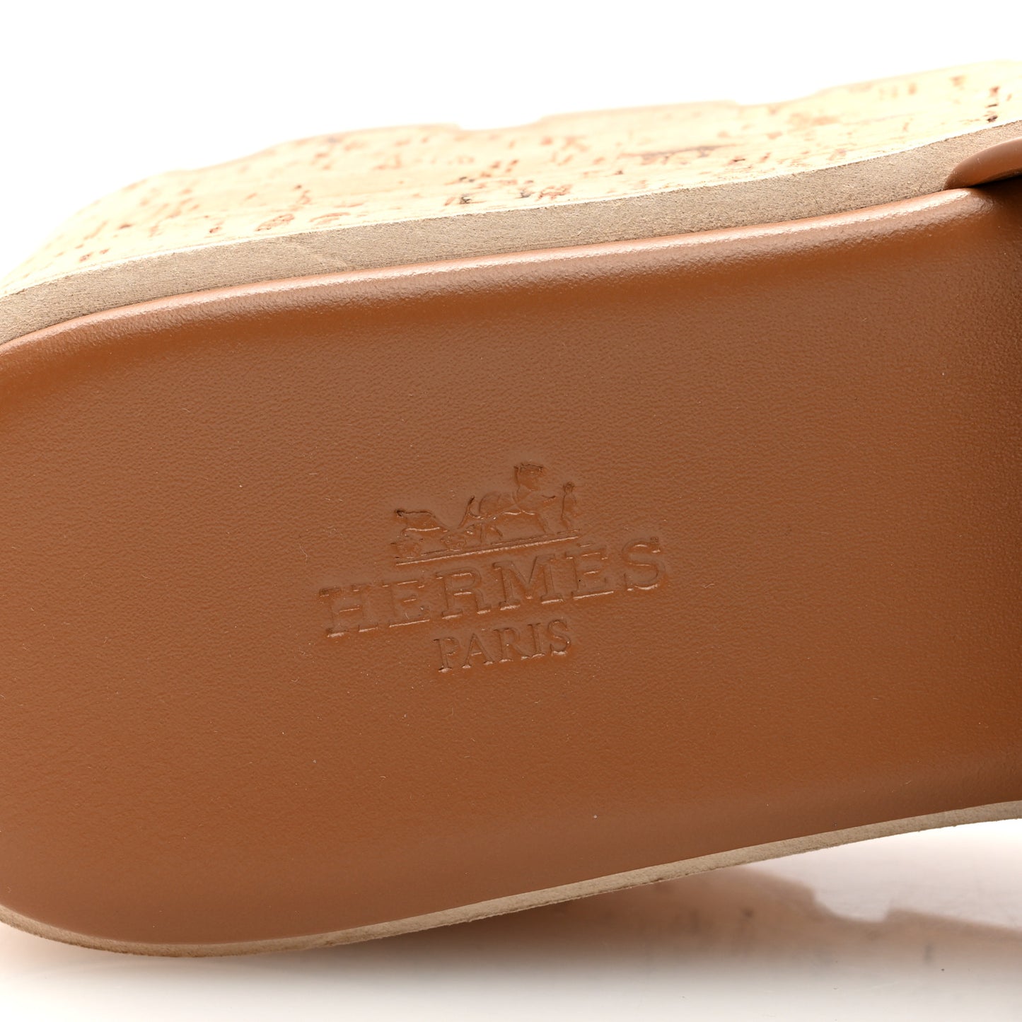 Calfskin Cork Eze 30 Sandals 38 Marron Glaise