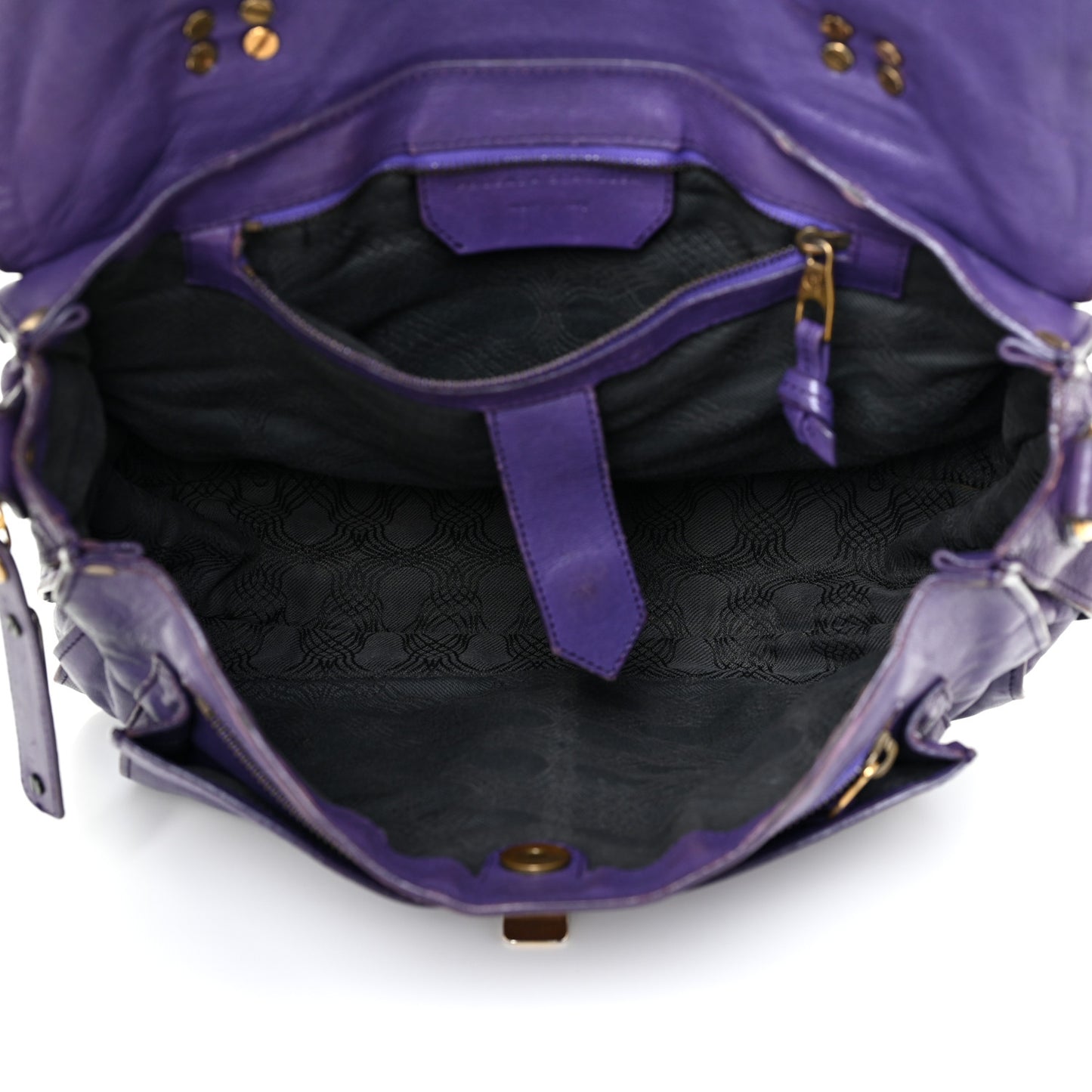 Lambskin Medium PS1 Satchel Purple Rain