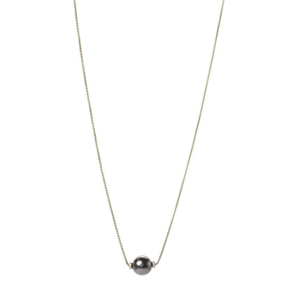 David Yurman 18K Yellow Gold Diamond Tahitian Pearl 12mm Solari Pendant Necklace 1 of 5