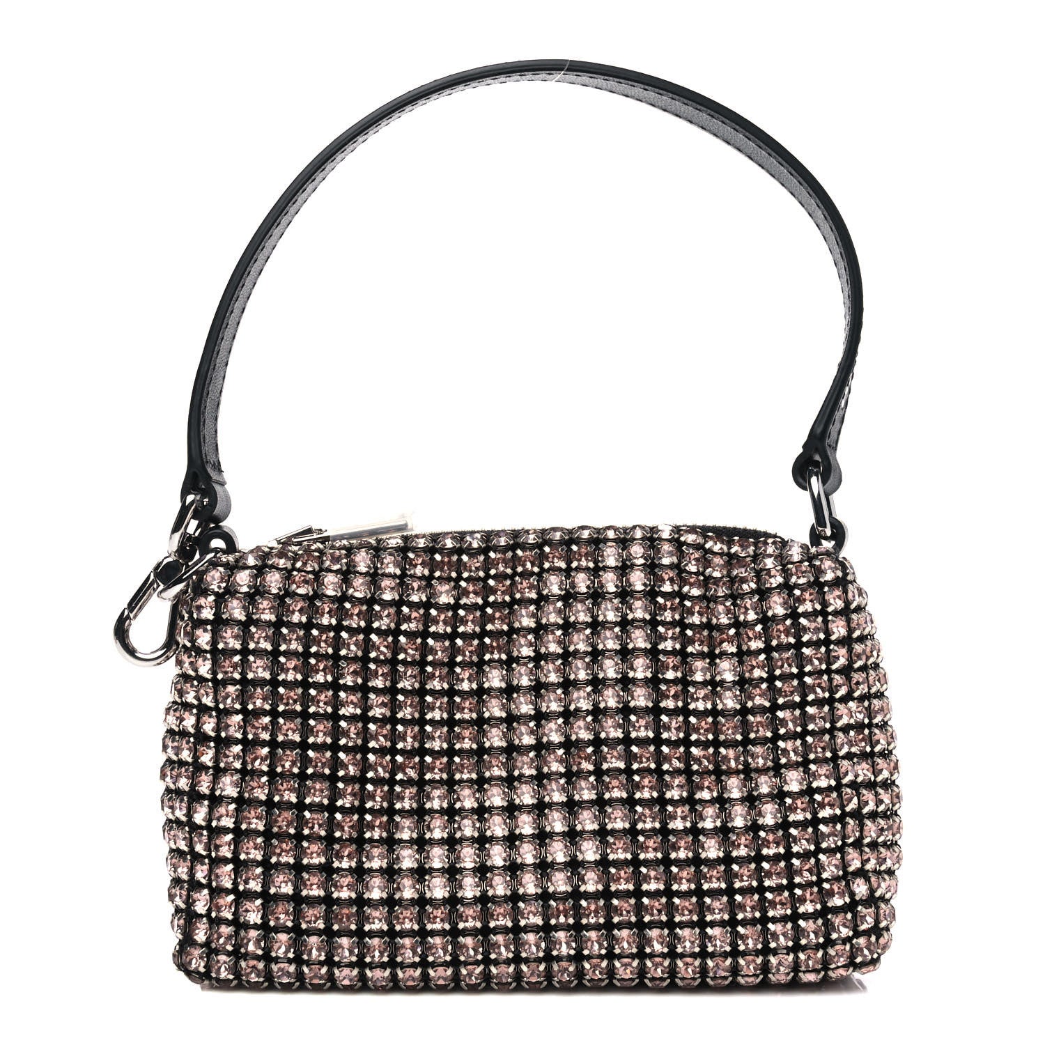 Alexander Wang Mesh Crystal Rhinestone Mini Heiress Pouch Pink 1 of 4