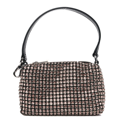Alexander Wang Mesh Crystal Rhinestone Mini Heiress Pouch Pink 1 of 4