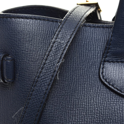 Burberry Grainy Calfskin House Check Large Banner Tote Ink Blue 10 of 10