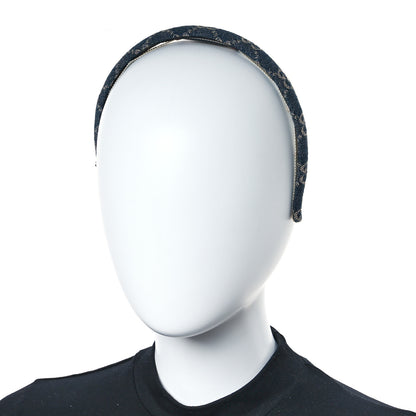 Gucci Denim Monogram Headband 2 of 6