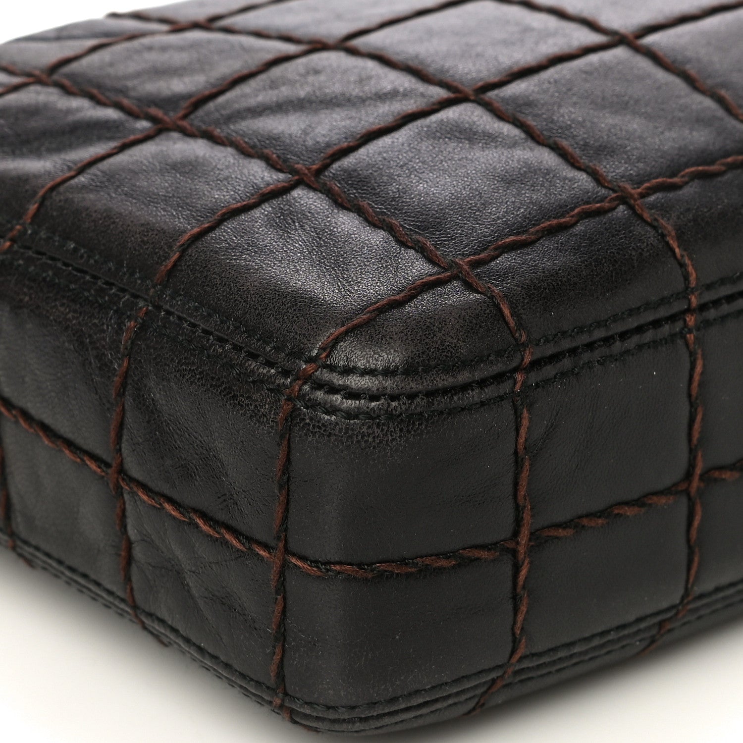 Chanel Lambskin Quilted Chocolate Bar Camera Case Black 8 of 18