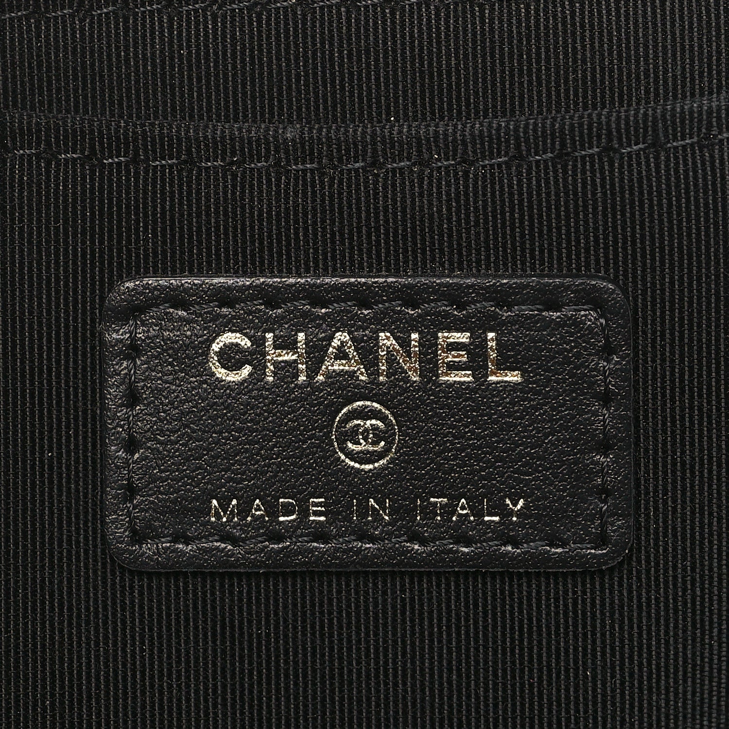 Chanel Shiny Crumpled Sheepskin Shearling CC Mania Zip Pouch Black Beige 6 of 9