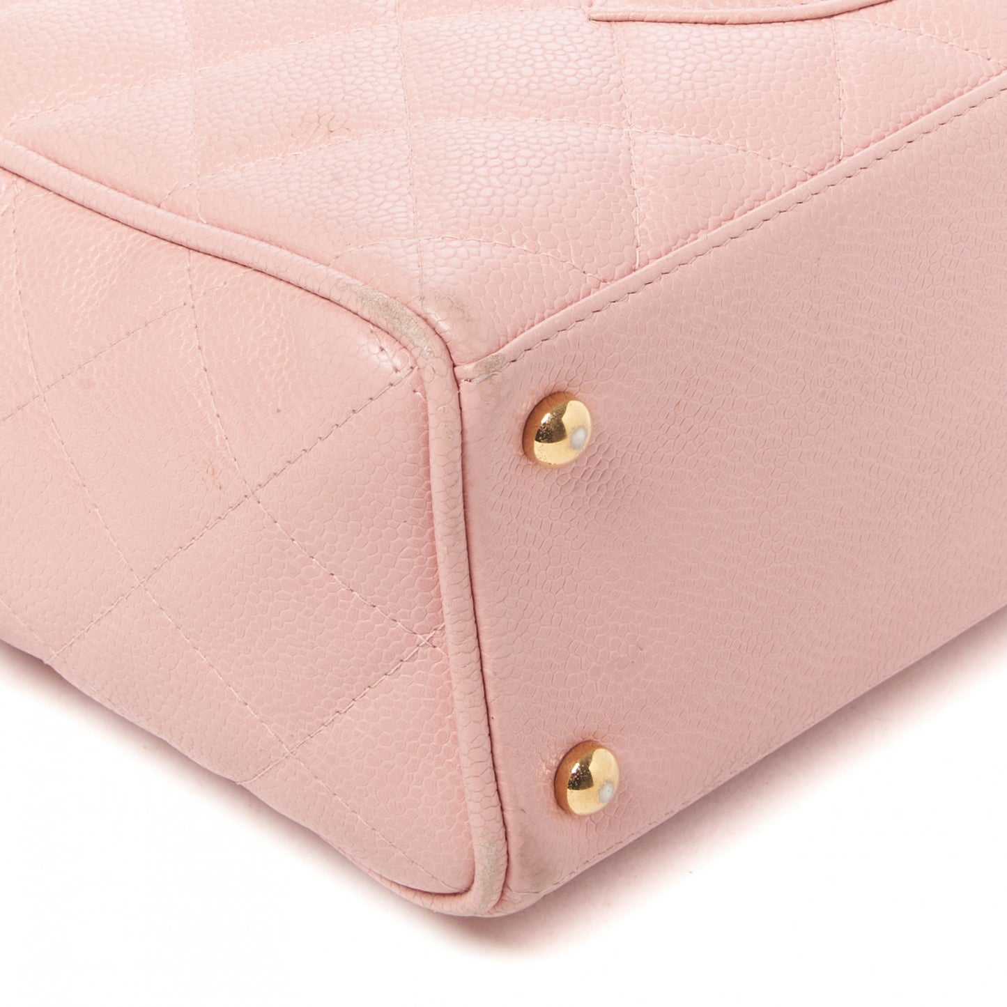 Caviar Quilted Small Bowler Pink