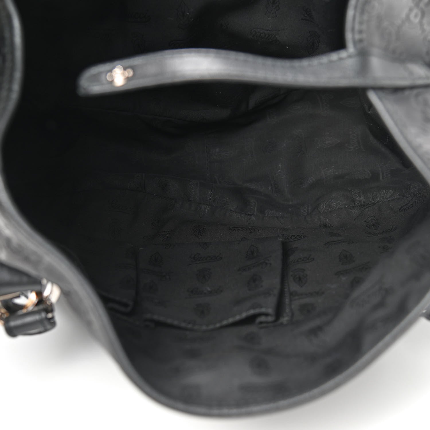Gucci Guccissima Medium GG Twins Shoulder Bag Black 4 of 8