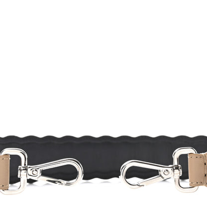 Fendi Vitello Dolce Scalloped Spike Studded Strap You Brown Black 3 of 5