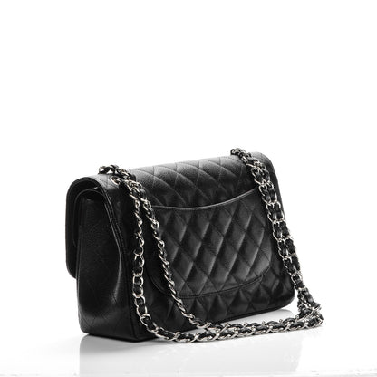 Chanel Caviar Quilted Jumbo Double Flap Black 3 of 7
