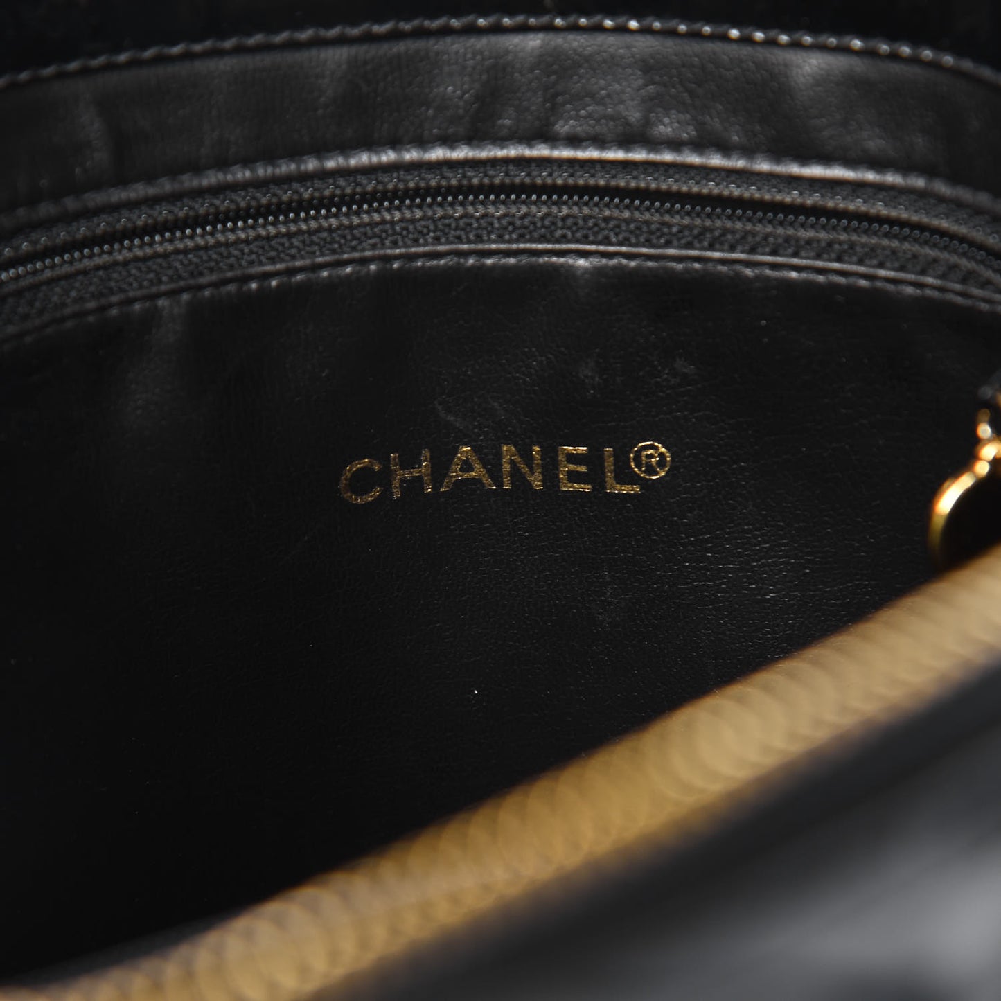 Patent CC Shoulder Bag Black