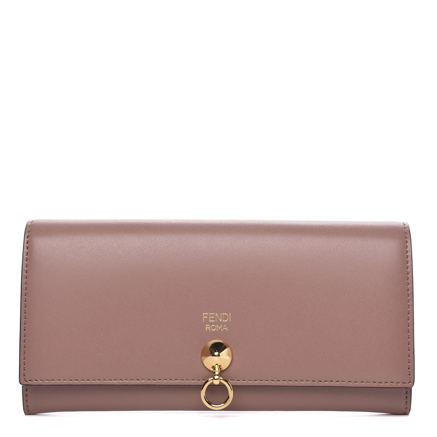 Fendi Vitello Liberty Vitello Century Bi-Color By The Way Continental Wallet English Rose Tortora 1 of 9