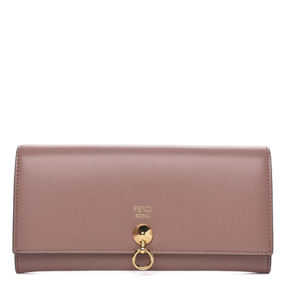 Fendi Vitello Liberty Vitello Century Bi-Color By The Way Continental Wallet English Rose Tortora 1 of 9
