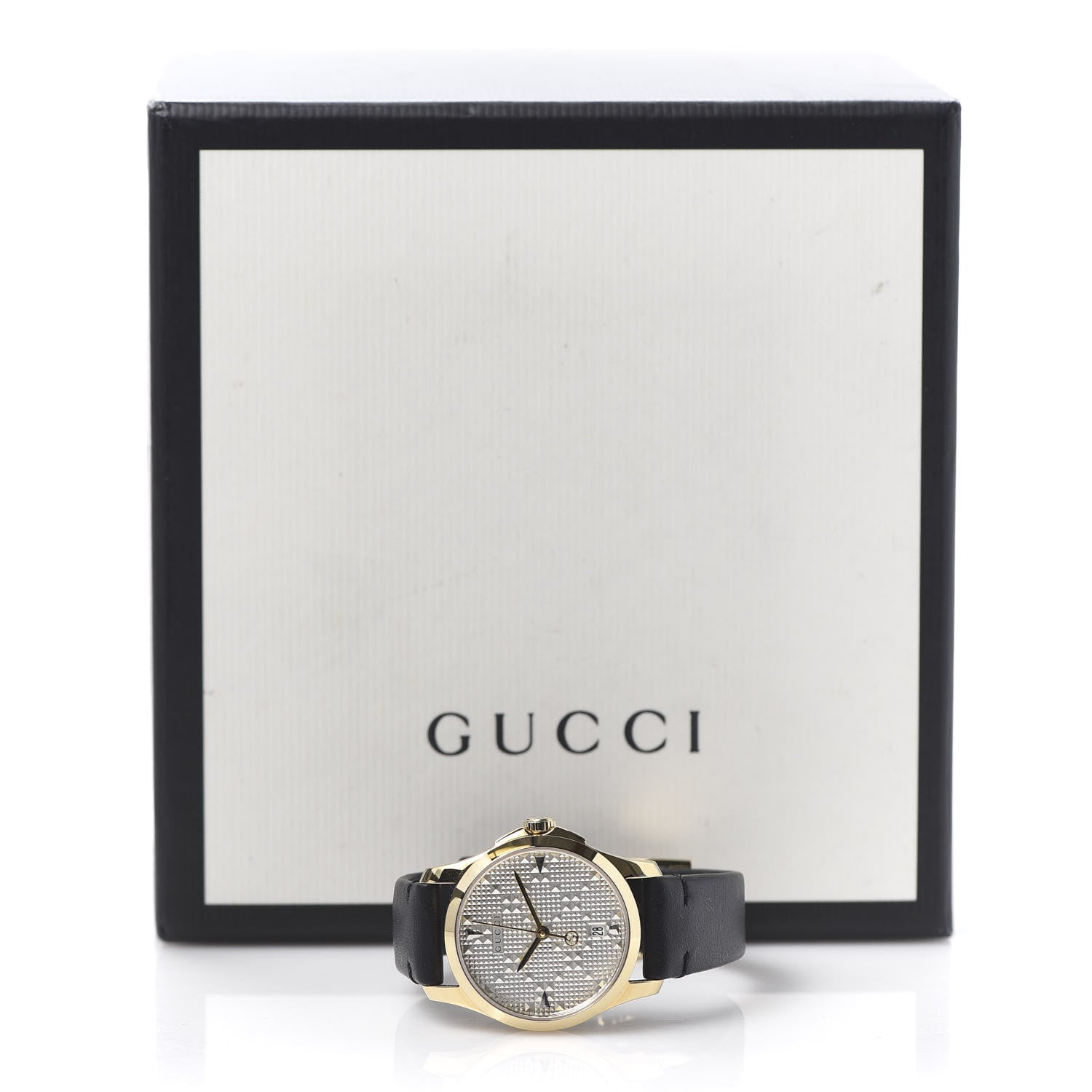 Gucci Stainless Steel Calfskin 27mm G-Timeless Diamante Quartz Watch 8 of 8