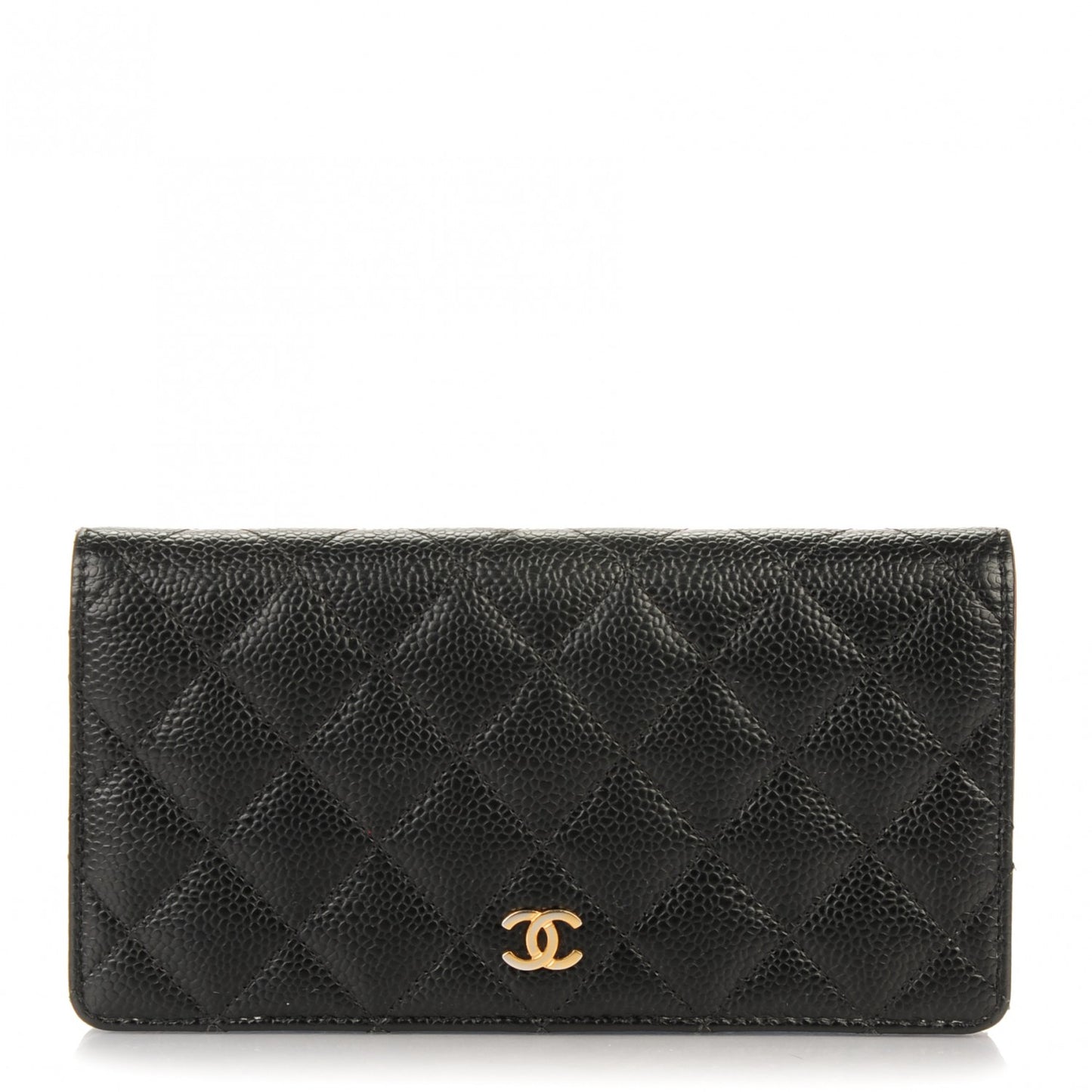 Caviar Quilted Yen Wallet Black