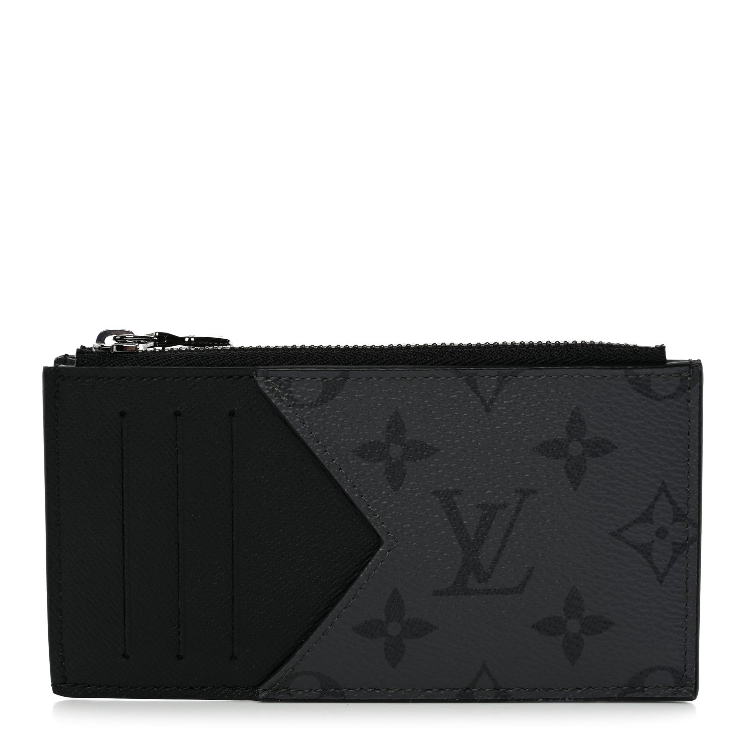 Louis Vuitton Reverse Monogram Eclipse Taiga Coin Card Holder 1 of 6