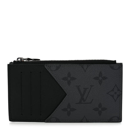 Louis Vuitton Reverse Monogram Eclipse Taiga Coin Card Holder 1 of 6