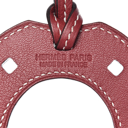 Hermes Swift Paddock Horseshoe Bag Charm Rouge Grenat 3 of 4