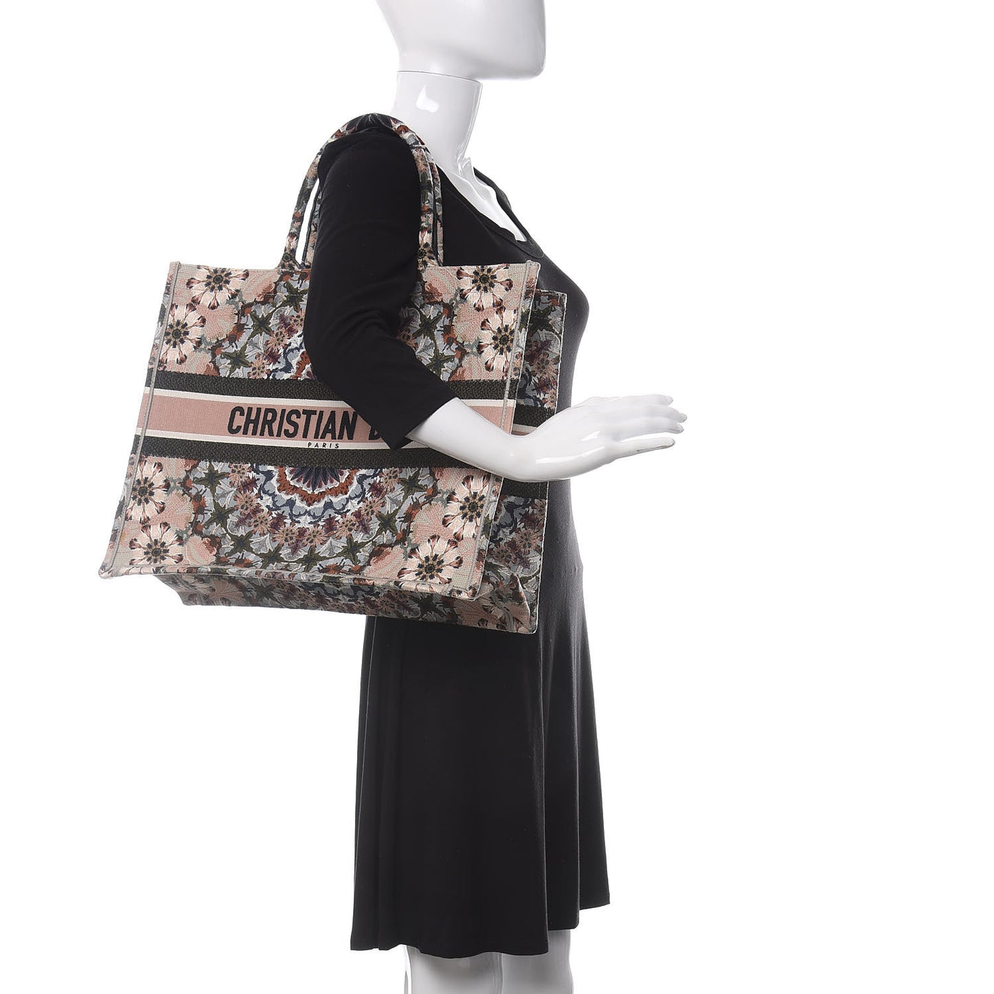 Canvas Embroidered KaleiDioroscopic Book Tote Multicolor
