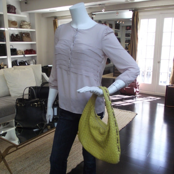 Bottega Veneta Woven Leather Hobo Yellow 2 of 11