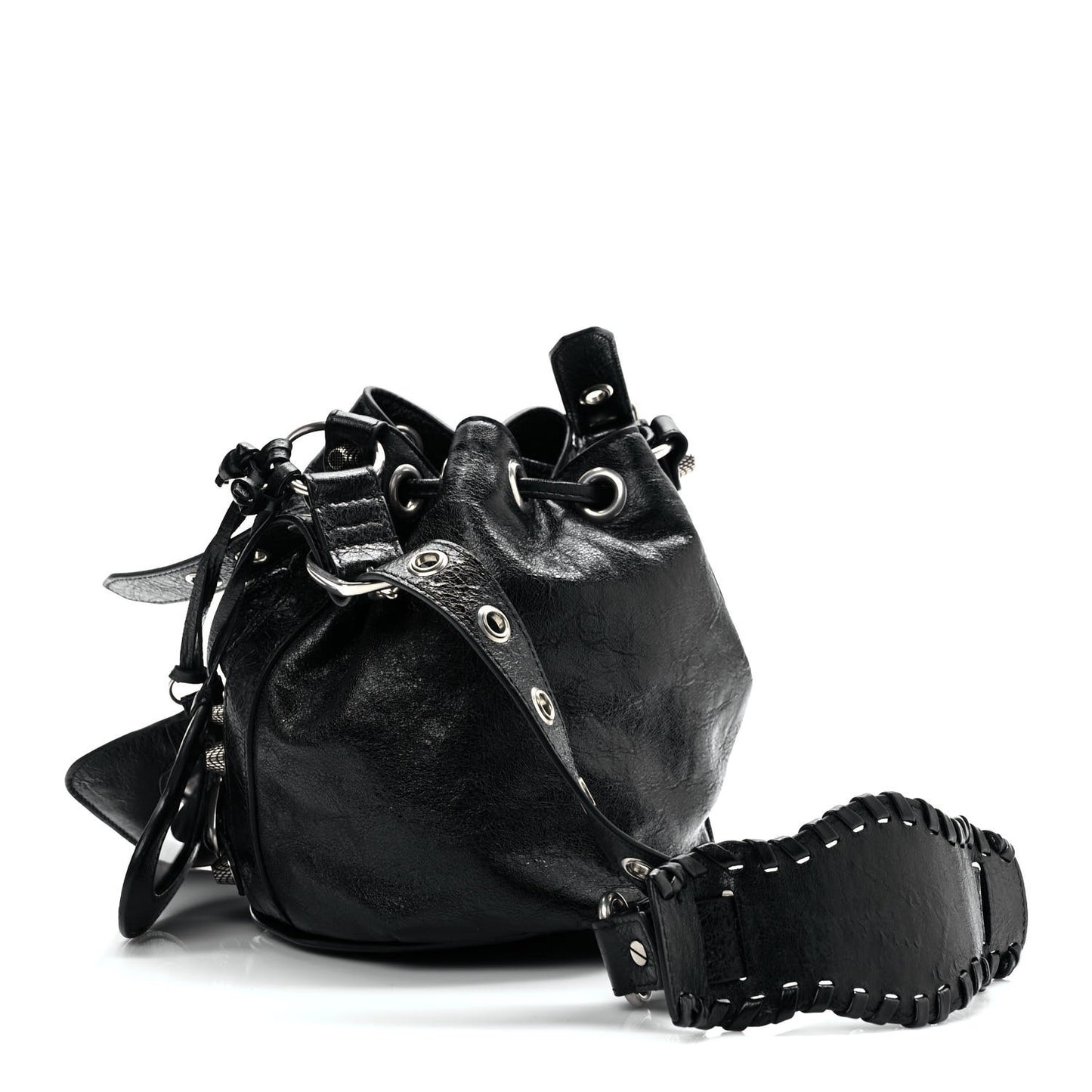 Agneau Arena Le Cagole Bucket Bag XS Black