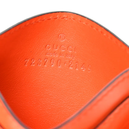 Gucci Calfskin GG Matelasse Card Holder Deep Orange 6 of 7