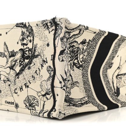 Christian Dior Canvas Zodiac Toile De Jouy Embroidered Medium Book Tote Latte 9 of 13
