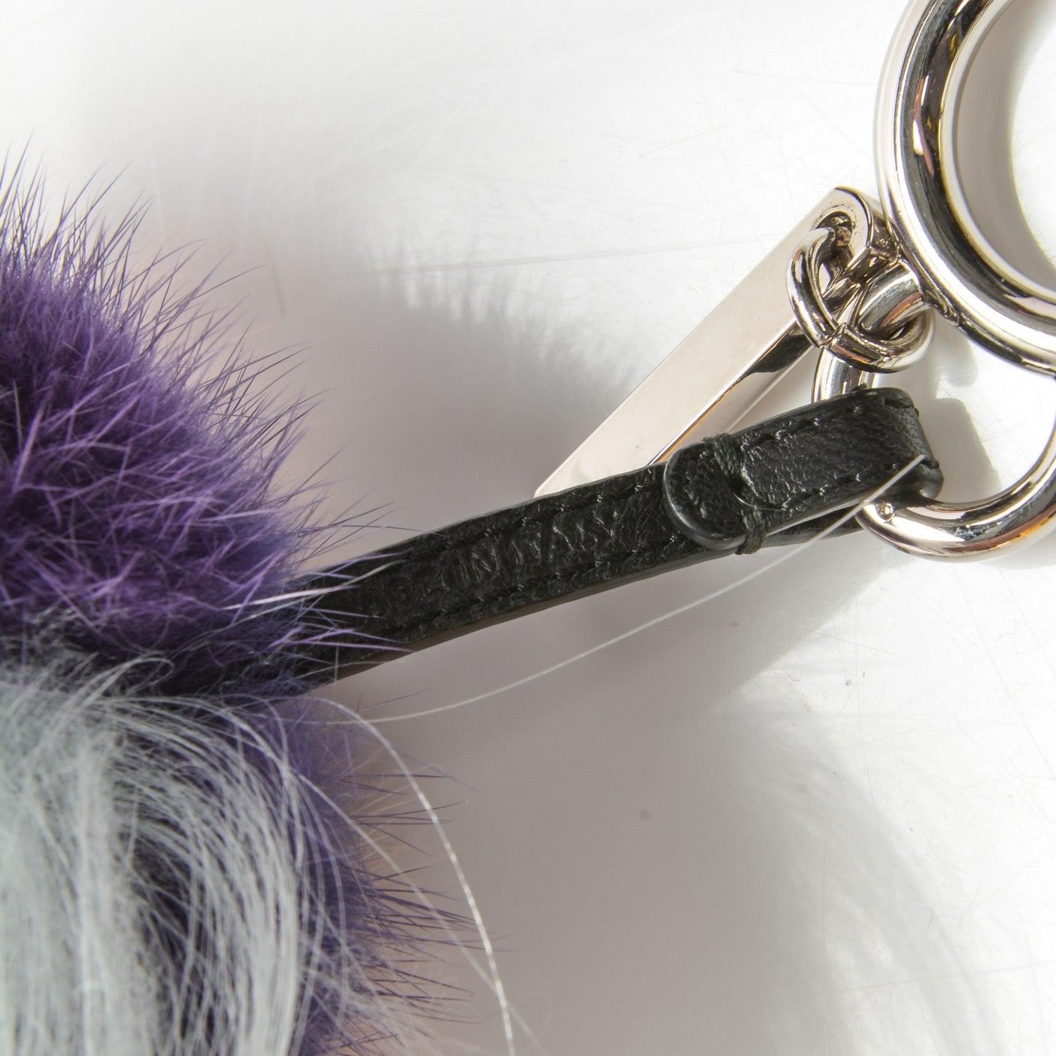 Fendi Fox Fur Monster Flowery Mini Bag Bug Charm Viola Acqua Multicolor 4 of 4