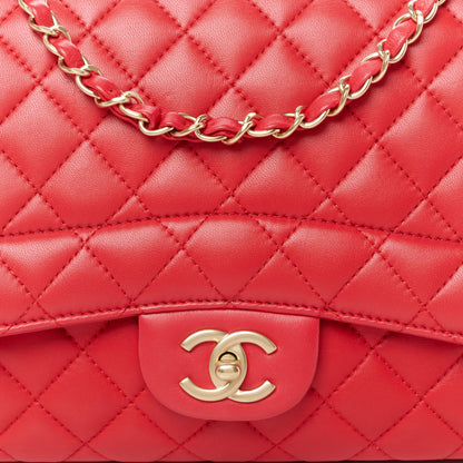 Chanel Lambskin Quilted Jumbo Mademoiselle Chic Flap Fuchsia 9 of 11