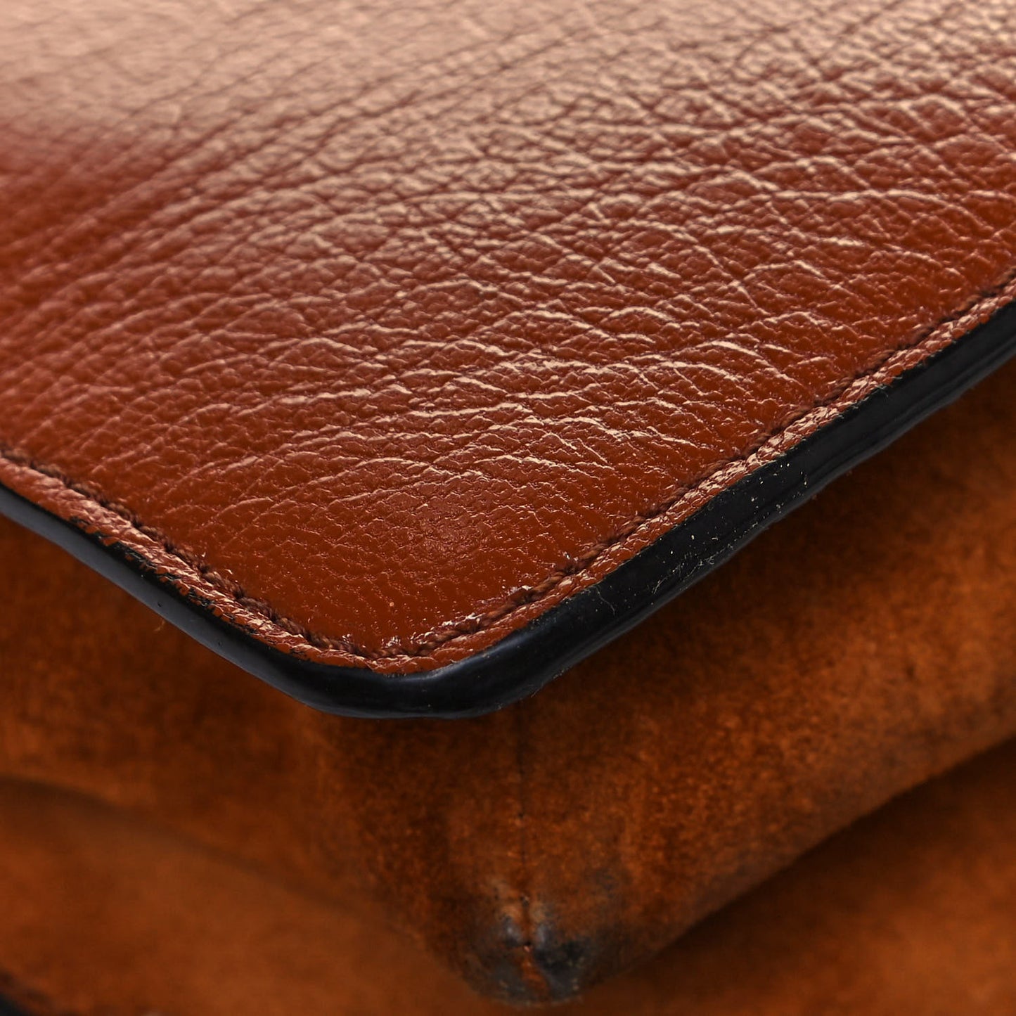 Goatskin Suede Cross 3 Crossbody Bag Chestnut