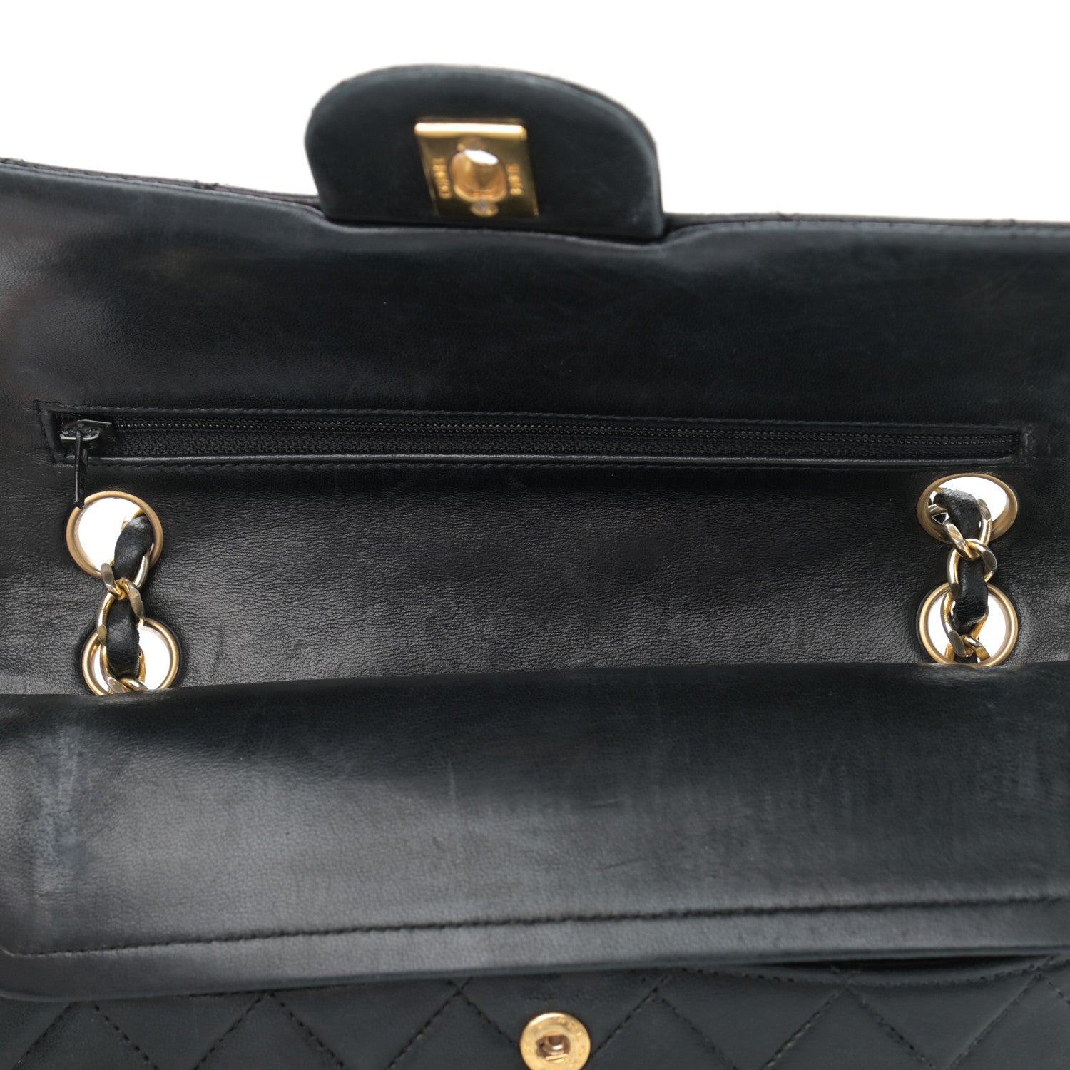 Chanel Lambskin Quilted Small Double Flap Black 13 of 19