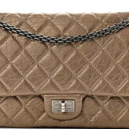 Chanel Metallic Aged Calfskin Quilted 2.55 Reissue 226 Flap Dark Gold 8 of 13