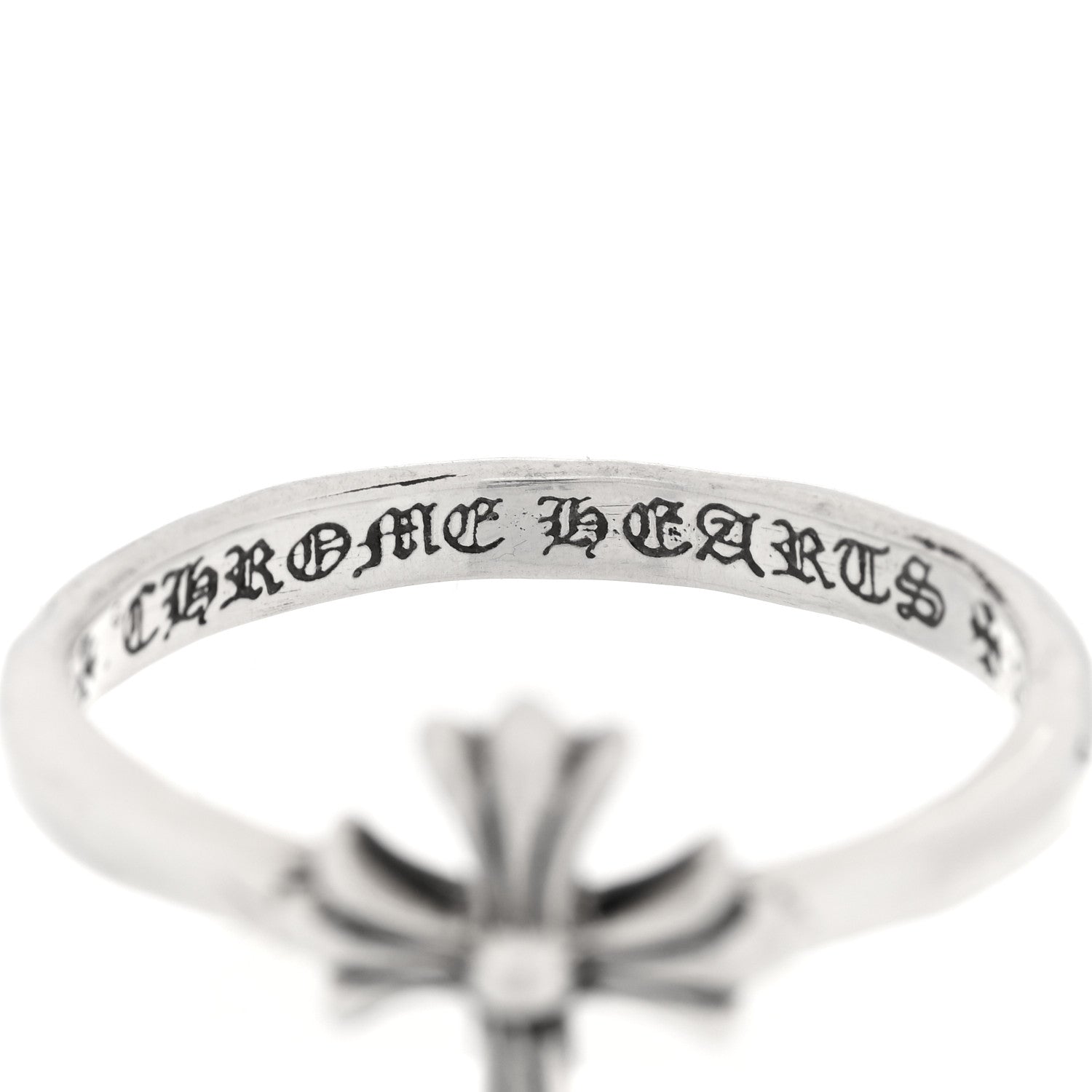 Chrome Hearts Sterling Silver Bubblegum Cross Ring 60 9 4 of 4
