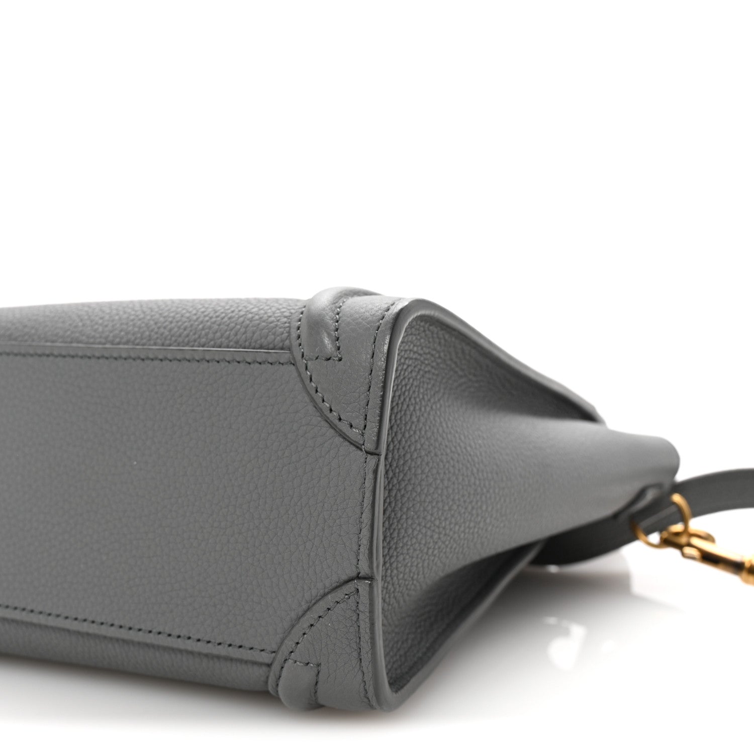 Celine Drummed Calfskin Nano Luggage Kohl 11 of 11