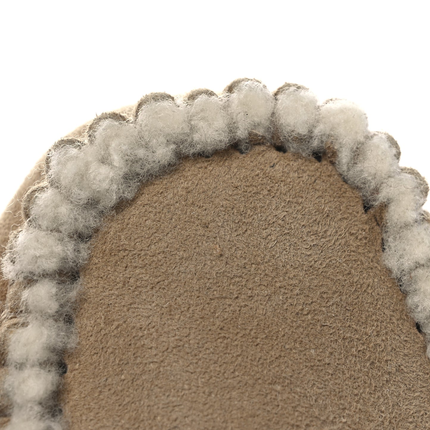 Shearling Moccasin Loafers 35 Beige
