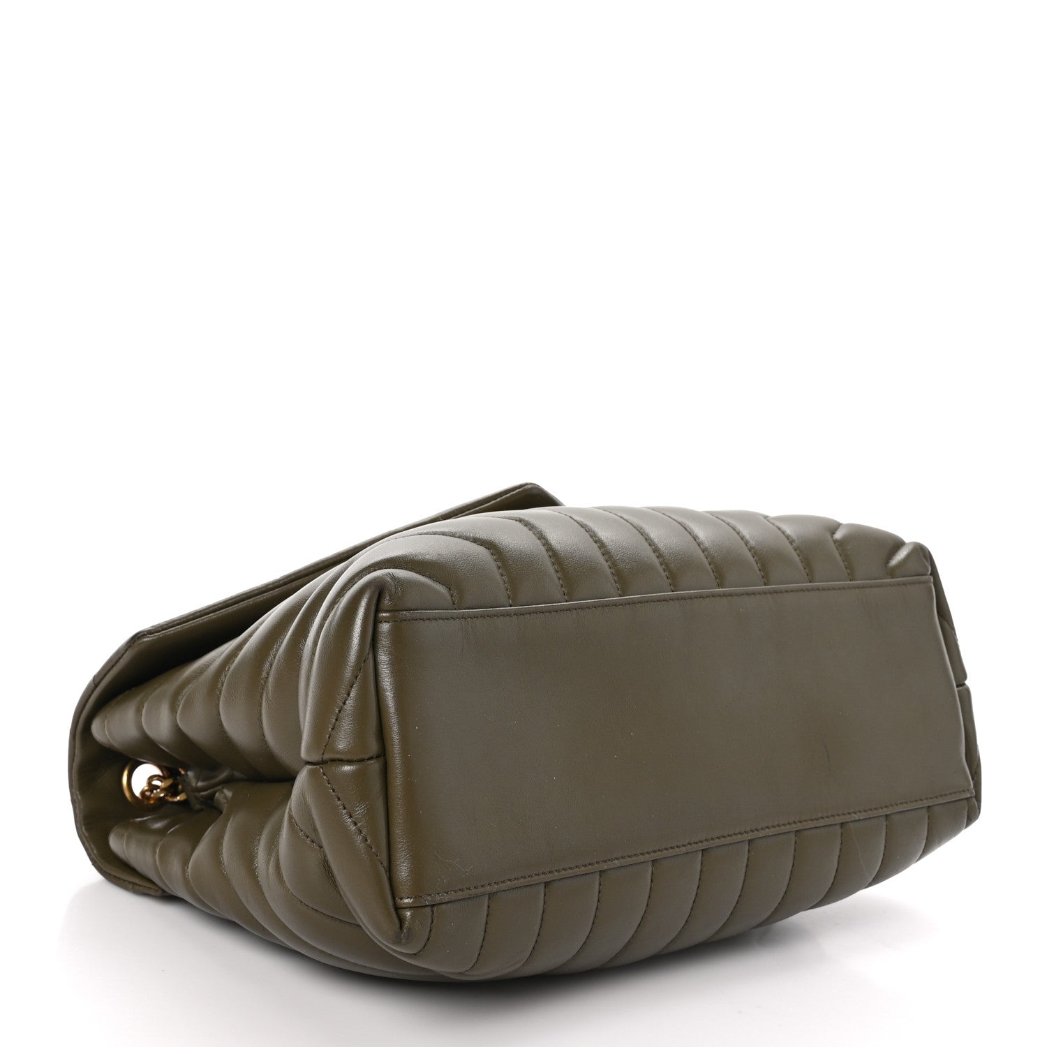 Saint Laurent Calfskin Y Quilted Monogram Medium Loulou Chain Satchel Military Olive 4 of 18