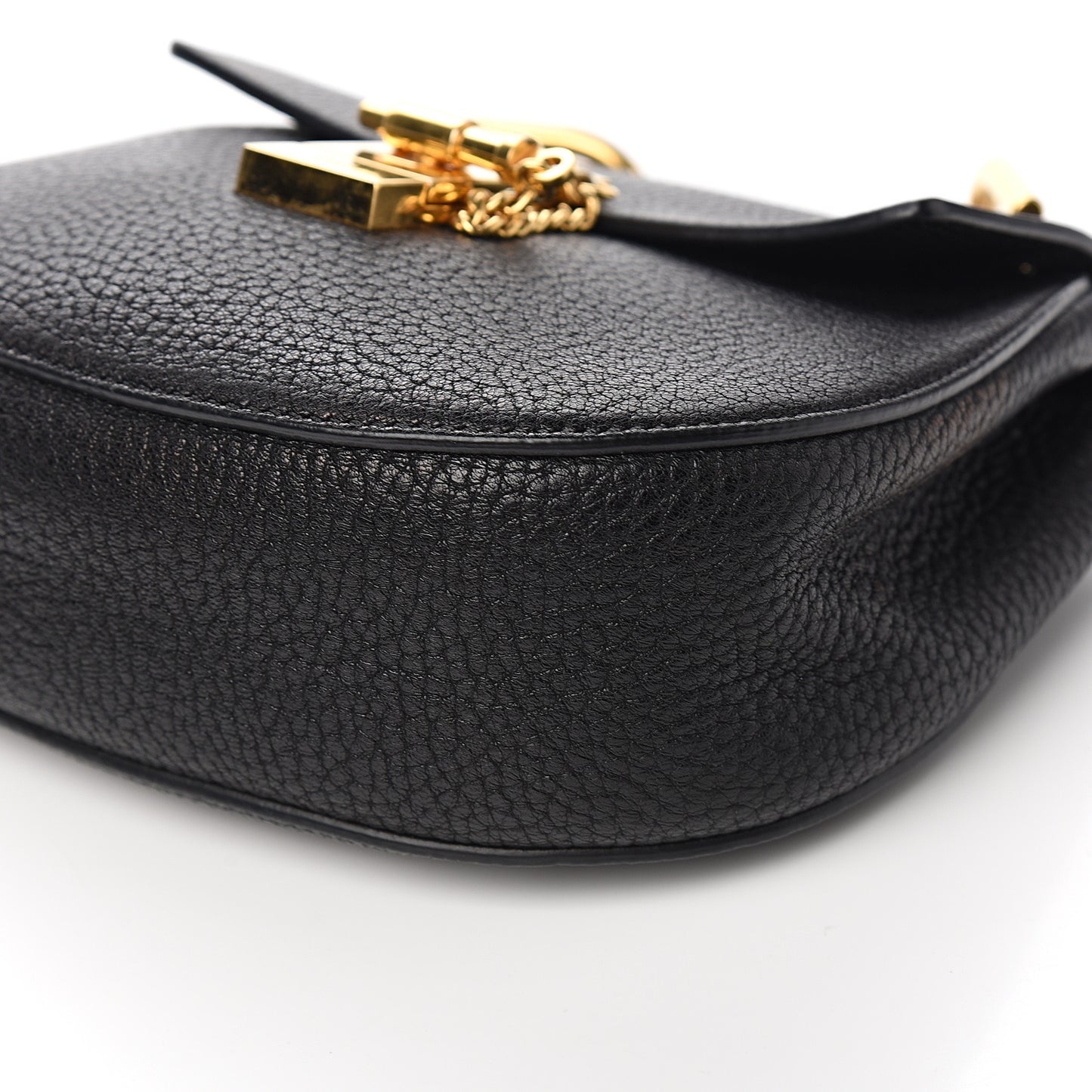 Grained Lambskin Mini Drew Shoulder Bag Black