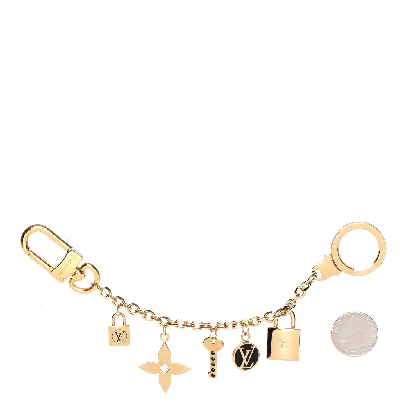 Lock Me Strass Chain Bag Charm Key Holder