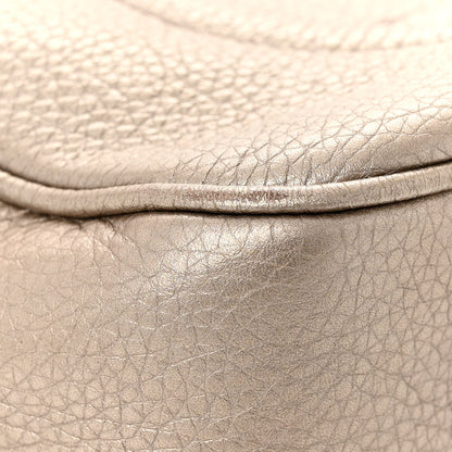 Gucci Metallic Pebbled Calfskin Small Soho Disco Bag Golden Beige 11 of 12