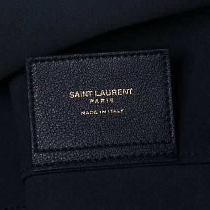 Saint Laurent Calfskin Large Shopping Tote Deep Marine 6 of 11
