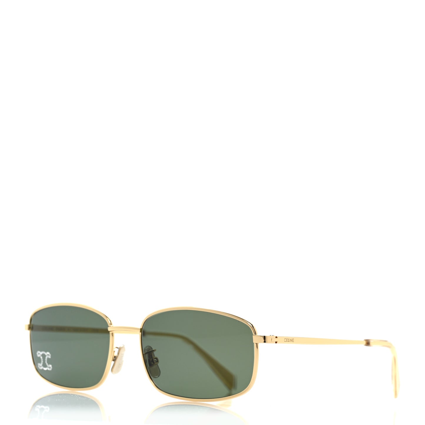 Metal Rhinestone Sunglasses CL40285U Gold
