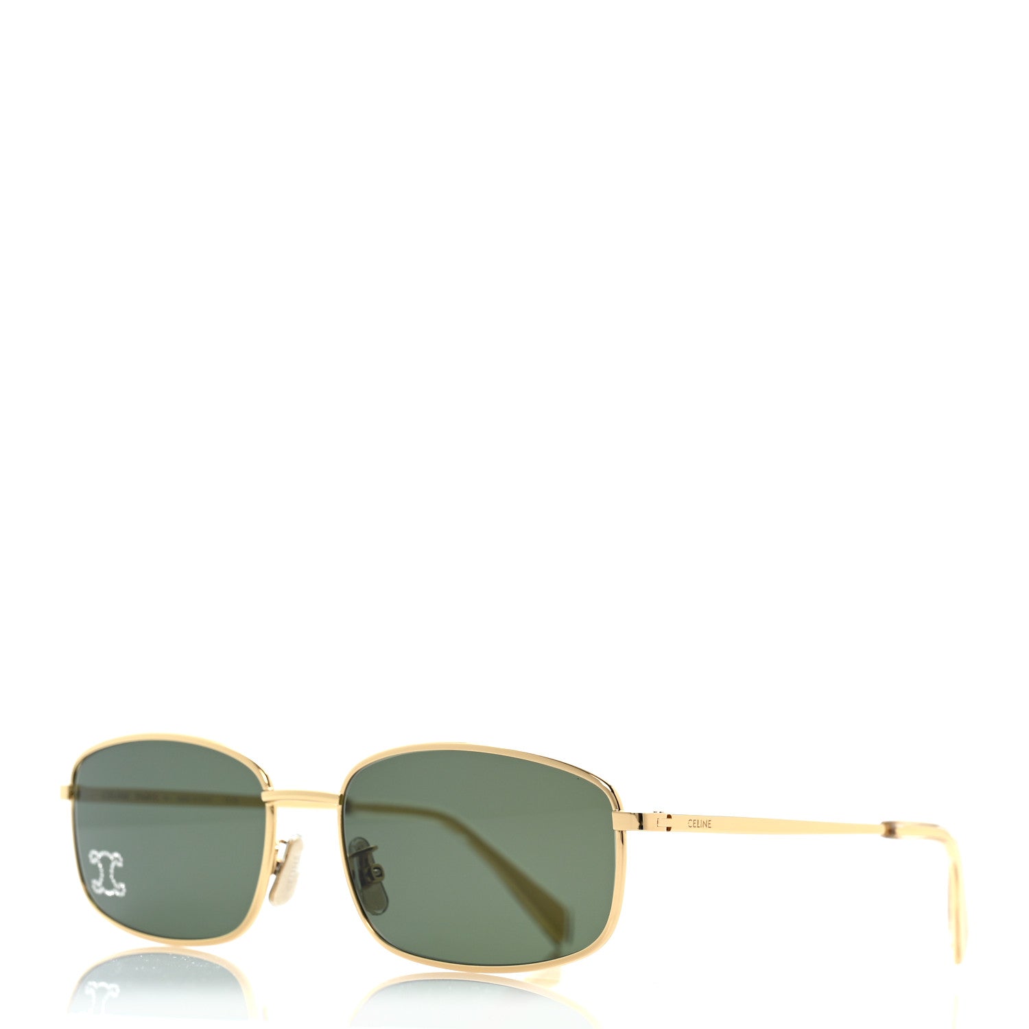 Celine Metal Rhinestone Sunglasses CL40285U Gold 1 of 8
