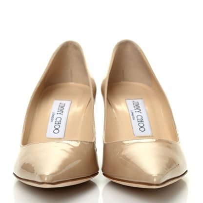 Jimmy Choo Patent Agnes 85 Pumps 35.5 Beige 2 of 9